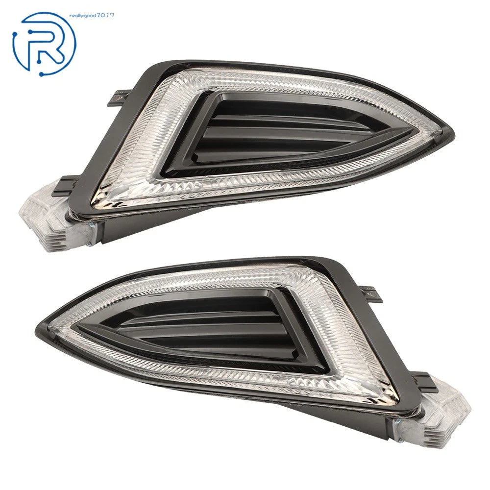 Set of 2 Front Fog Light Lamps LED for Ford Edge (2015-2018)