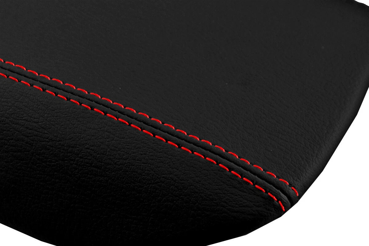 Console Lid Pull Over Cover Leather for Ford Fusion (2013–2020) Red Stitch