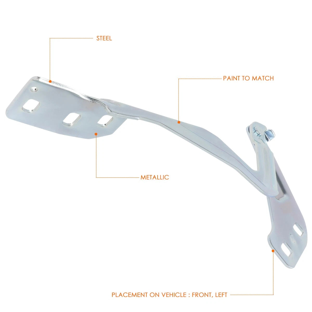 Left Driver Side Steel Engine Hood Hinge for Ford Fusion (2013–2020)