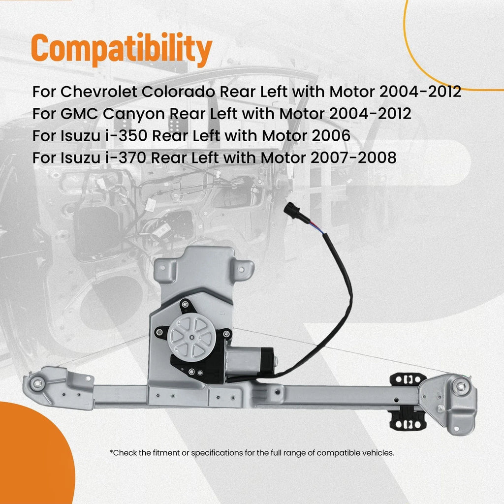 Power Window Regulator Rear Left for Chevy Colorado Canyon (2004–2012)