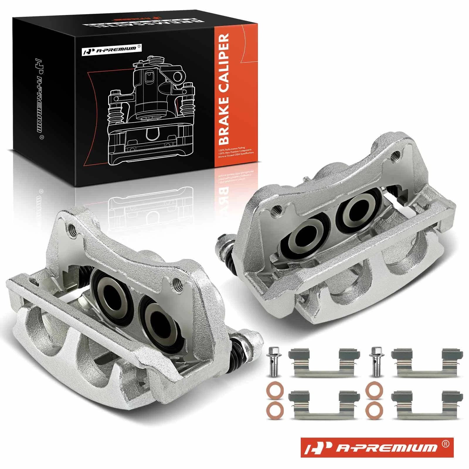 Pair Front Brake Calipers with Brackets for Chevy Blazer Traverse (2002–2023)