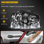 Set of 2 Headlights for Volkswagen Golf Cabrio (1999–2006)