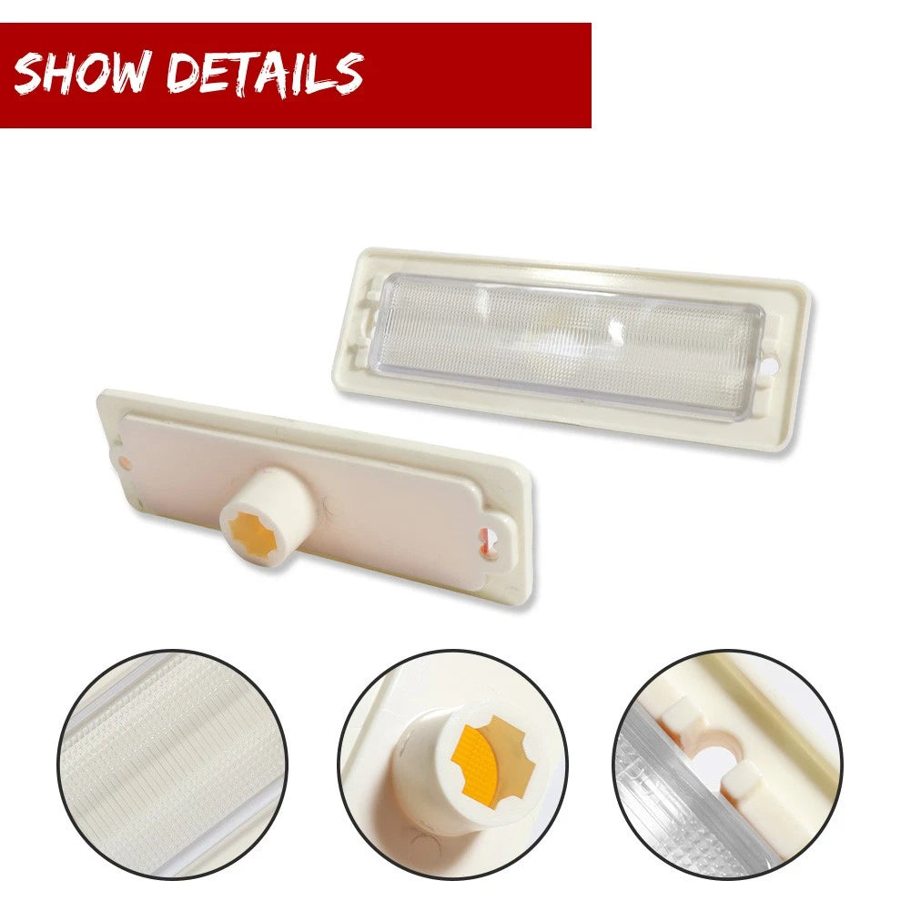Set of 4 Clear Lens Side Marker Lights for Chevy Nova (1970–1974)