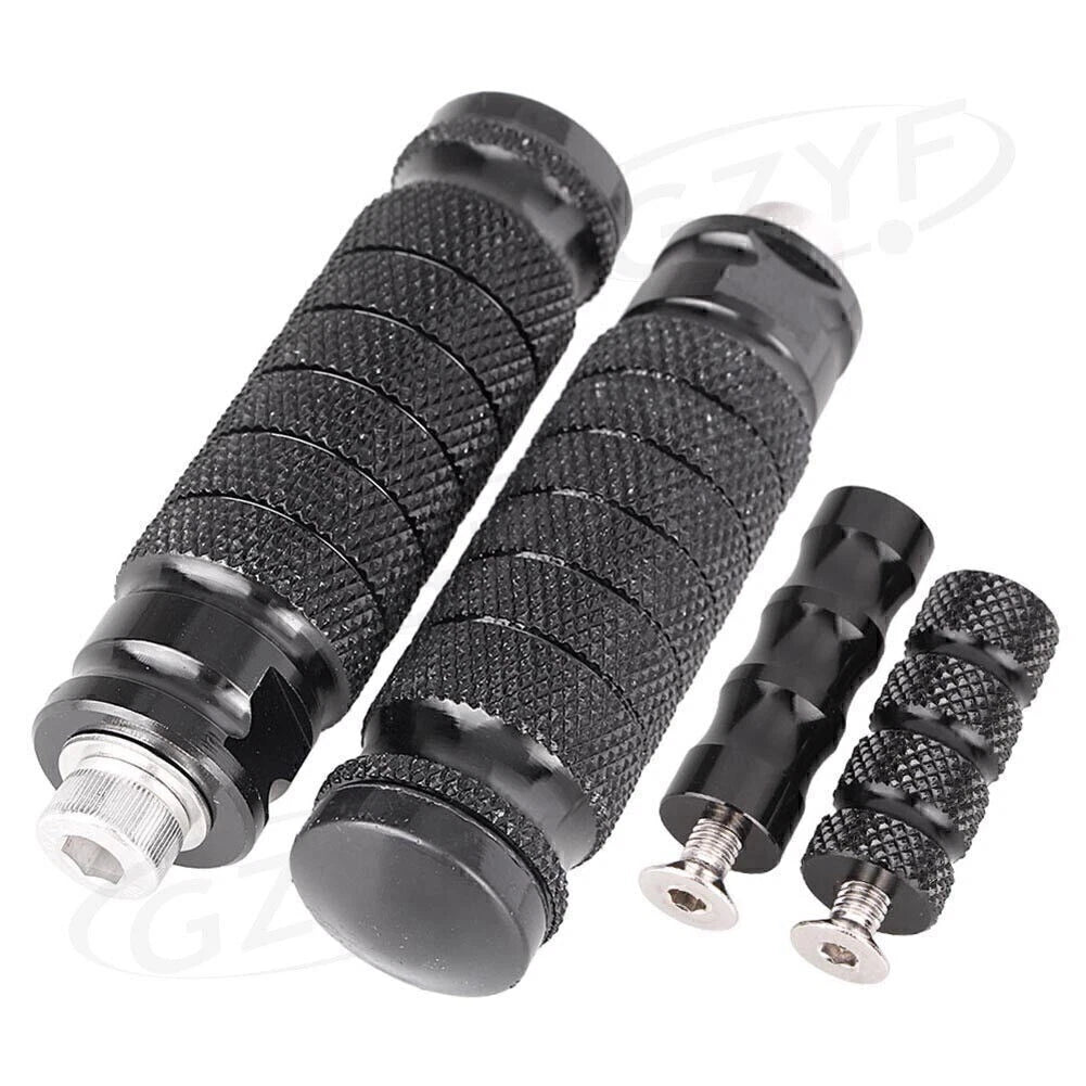Universal Black CNC Aluminum Rearset Footrests Foot Pegs