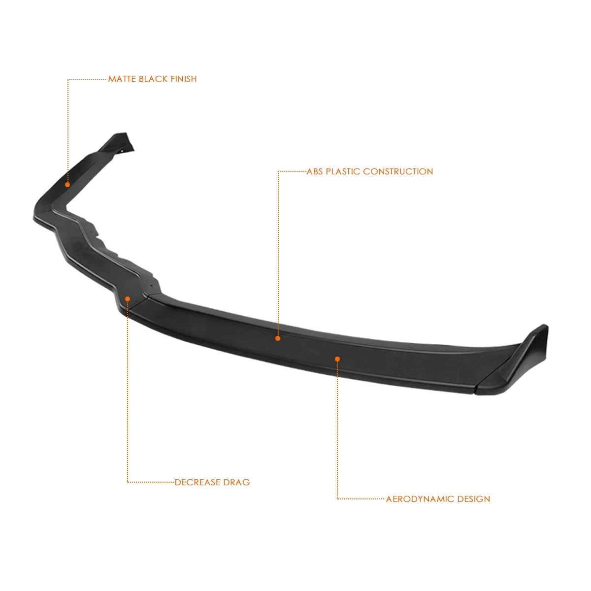 ST-Style Matte Black Front Bumper Body Kit Spoiler Lip for Chevy Corvette (2014–2019)