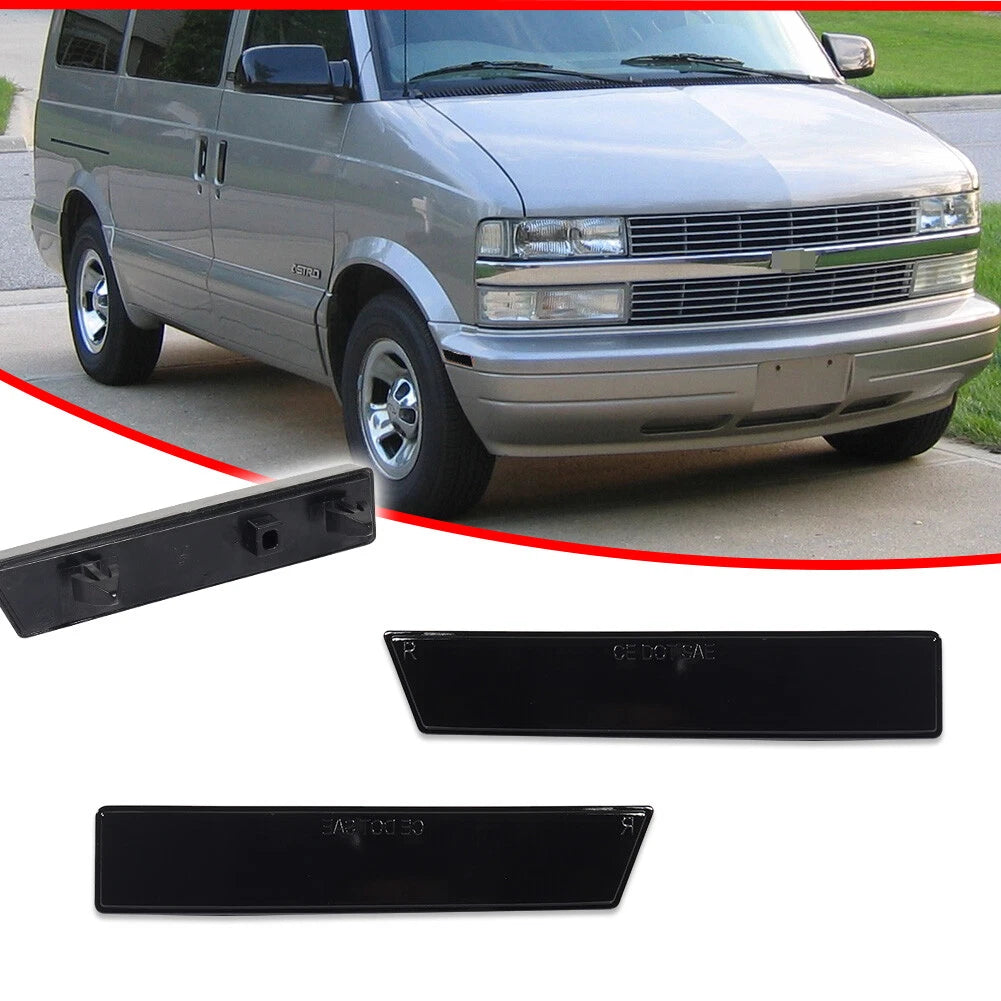 2X Smoked Front Side Marker Lights for Chevy Astro / GMC Safari (1995–2005)