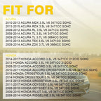 Set of 2 Engine Valve Cover Gaskets for Acura MDX (2010–2013) 3.5L V6