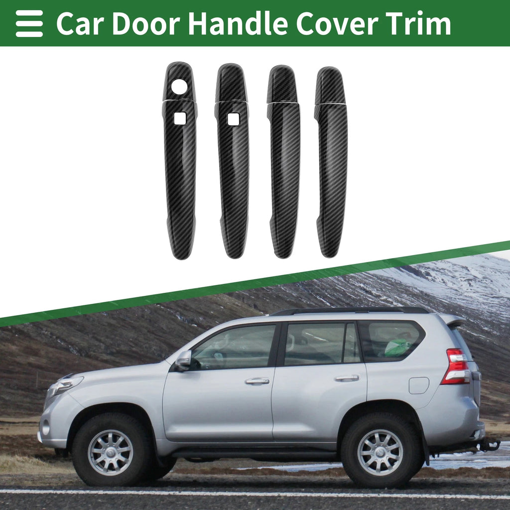 Carbon Fiber Door Handle Cover Trim for Toyota Highlander (2008–2013)