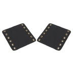22mm Leather Hand Grip Covers for Universal Motorcycle - Black