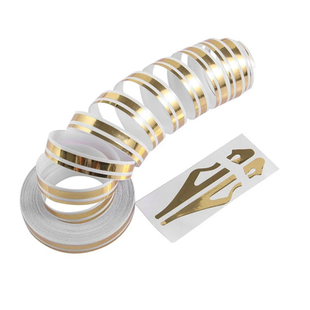 Tape Decal Gold Pinstripe Practical Stickers Stripe Tape Vinyl 9801.2cm