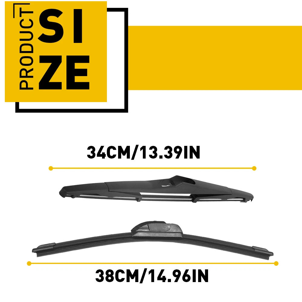 Set of 3 Windshield Wiper Blades for Jeep JK Wrangler (2007-2018)