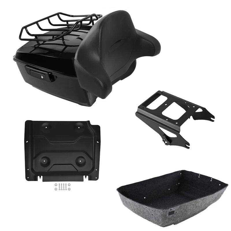 Backrest Pad Mount Rack Plate for Harley Touring (2009–2013)