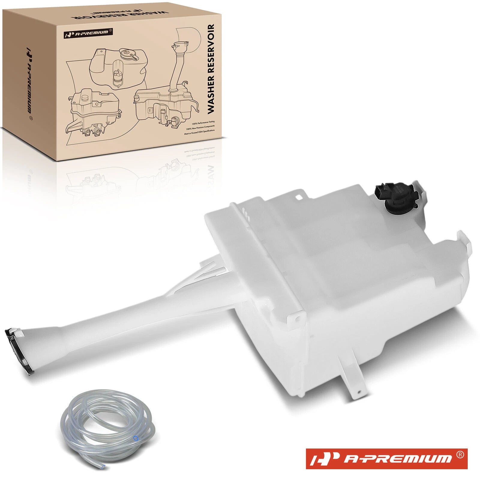 Windshield Washer Reservoir w/ Pump & Cap for Toyota Corolla (2009-2013)