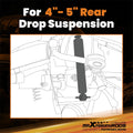 Dual Tube Shock Absorber for Ford F150 (2004–2014) 4-5" Drop Height Rear