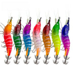 Glow in Dark Shrimp Lure with Rattling Beads for Fishing