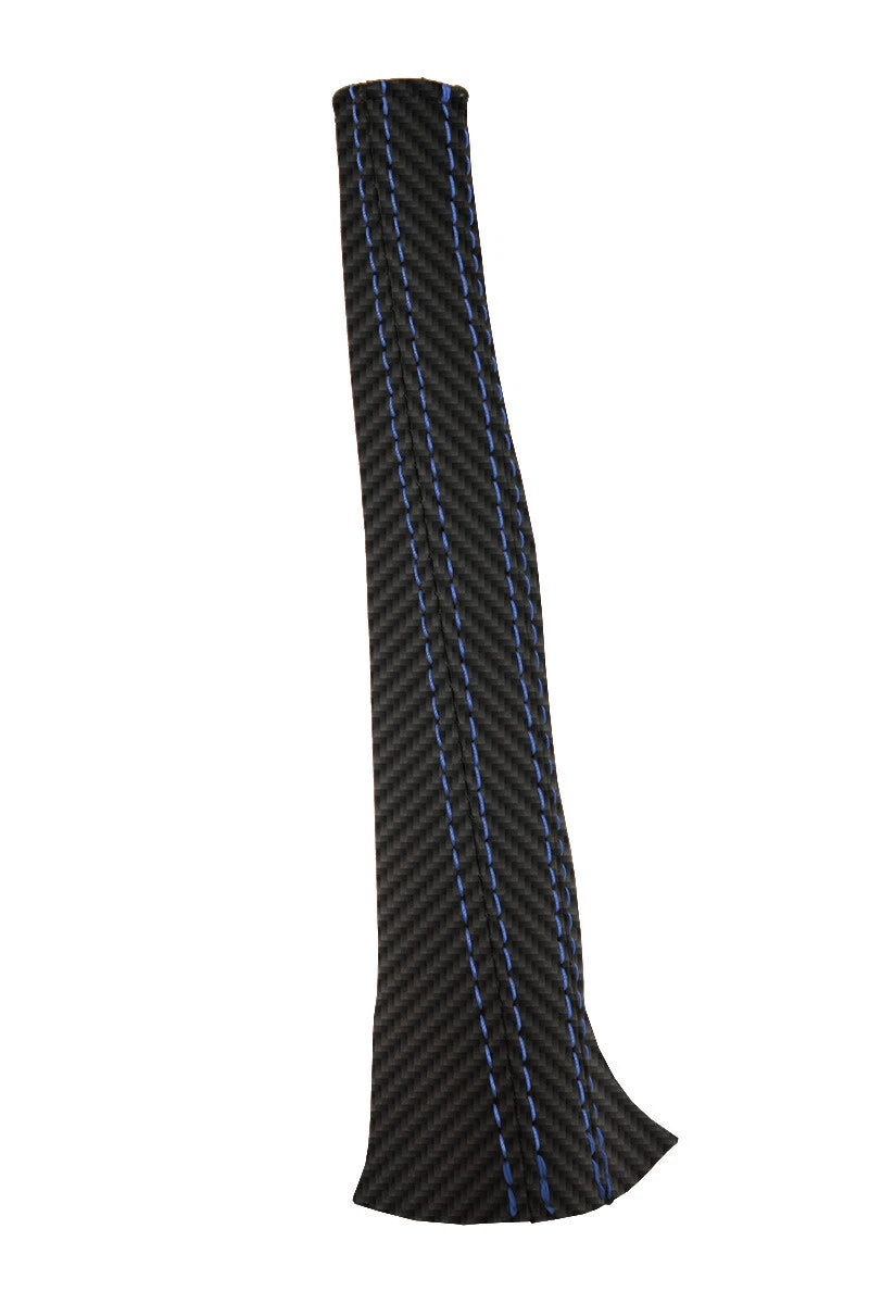 E Brake Boot Cover for Nissan 350Z (2003–2008) Carbon Fiber Blue Stitch