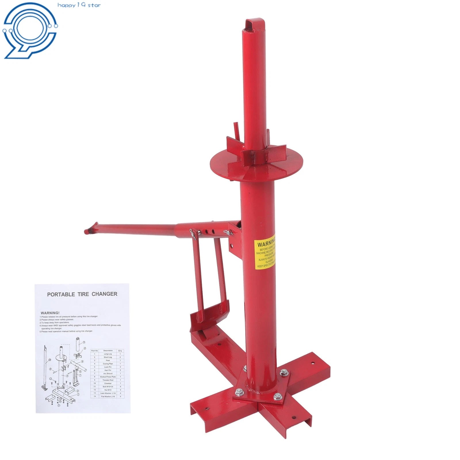 Manual Tire Changer for 8 to 16 Inch Tires (Portable)