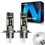 2X H4 9003 LED Headlight Bulb for NOVSIGHT (High Low Beam, 100W, 24000LM, 6500K)