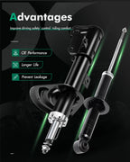 Front and Rear Shocks Struts for Chrysler Sebring 200 (2008–2010) & Chrysler 200 (2011–2014)