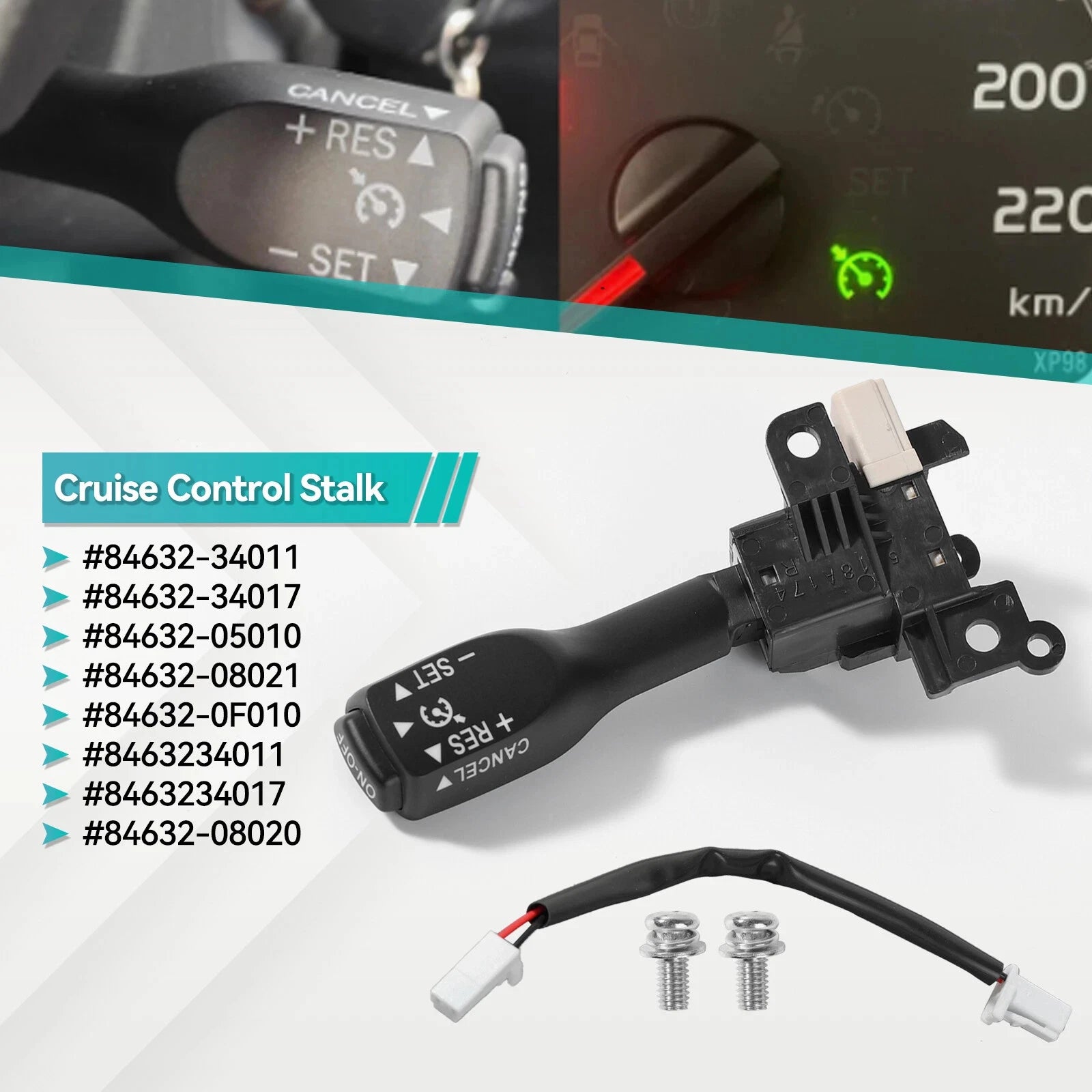 Cruise Control Switch 84632-34011 for Toyota Camry Corolla Tundra 4Runner Lexus