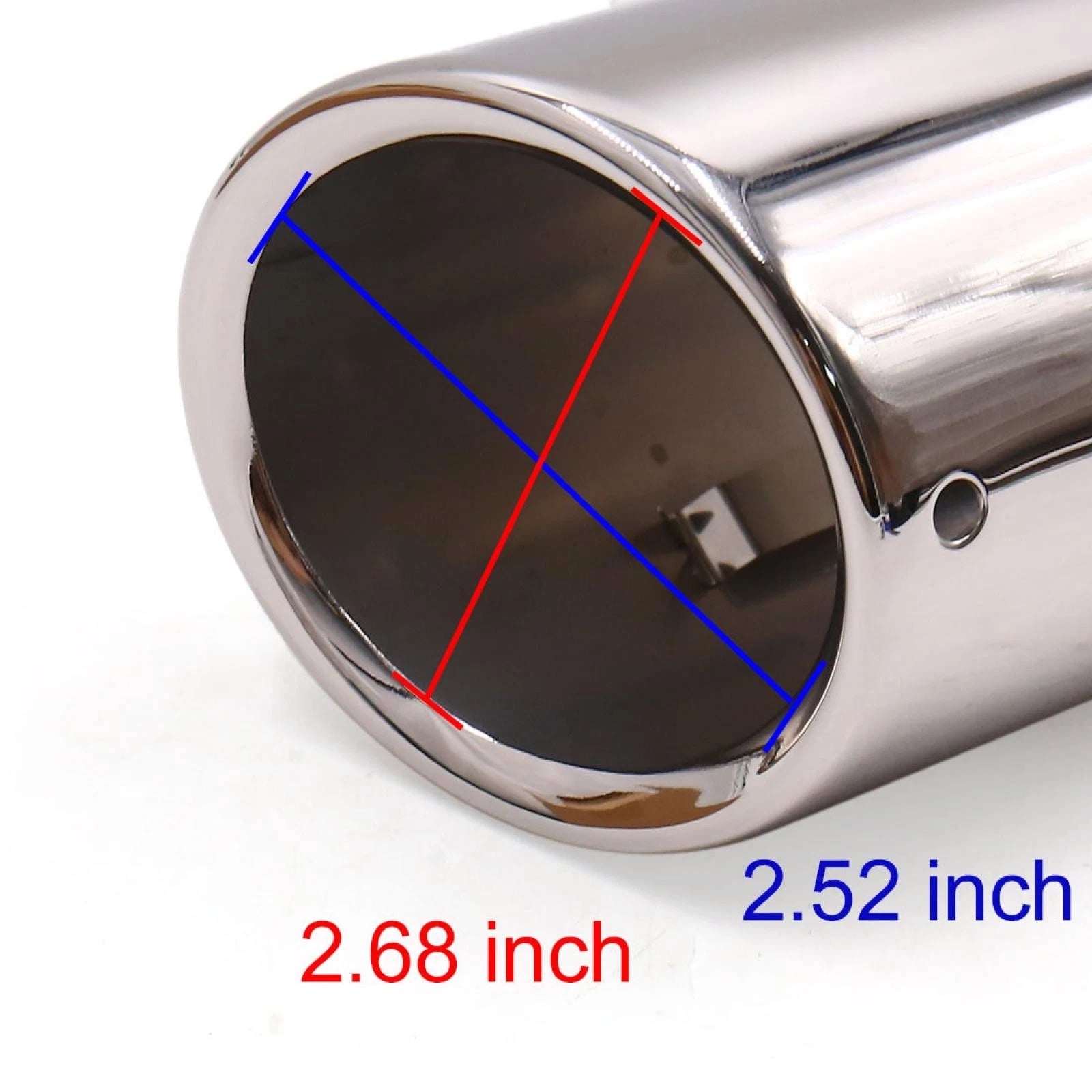 3.1in Exhaust Tip Pipe for Audi Q3 (2015–2021) - Silver Tone