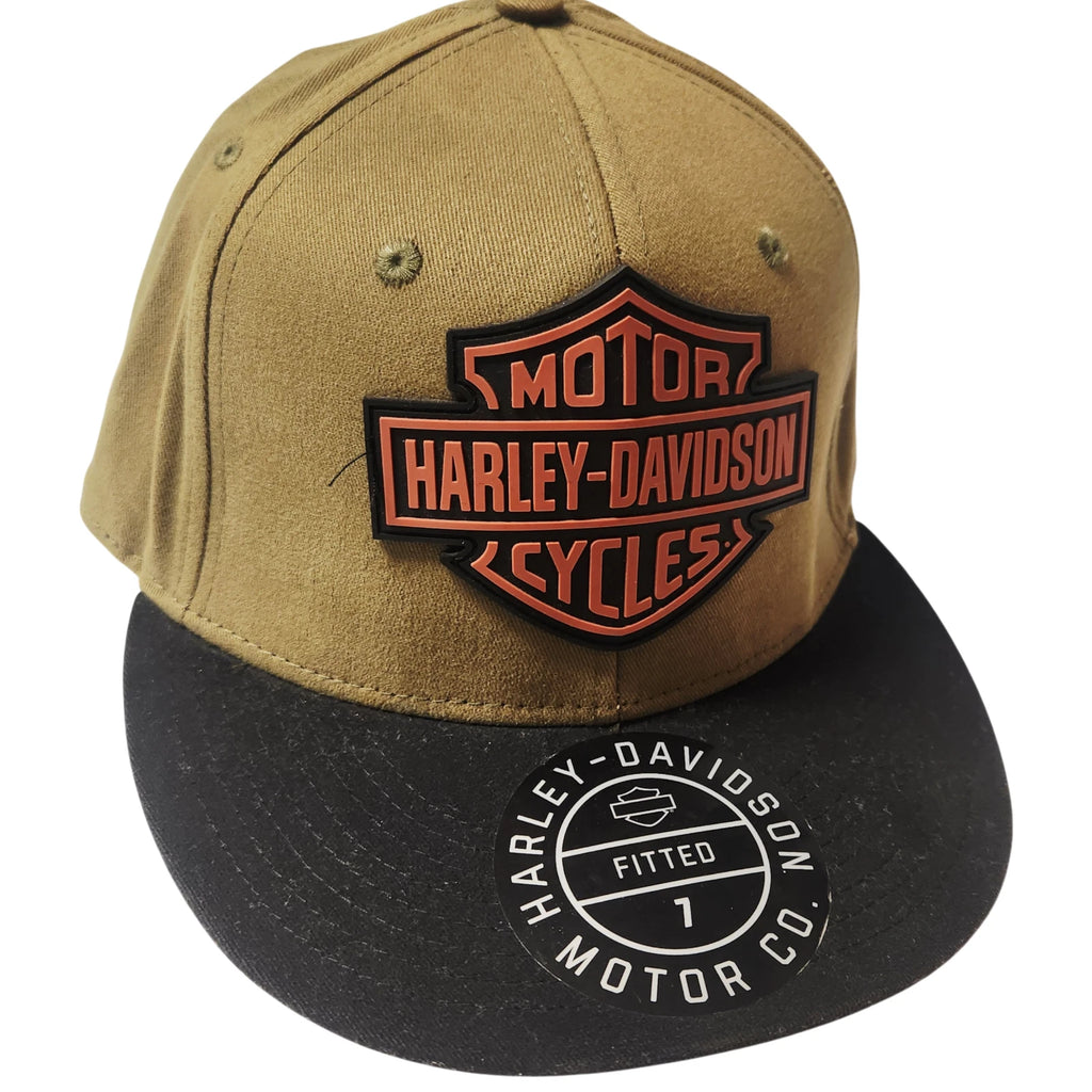 Harley-Davidson Flatbill Hat 99402-22VM Green Fitted Size 7