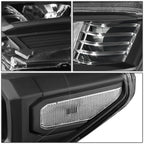 Projector Headlights for Toyota Tacoma (2016–2020) - Black Housing, Clear Corner