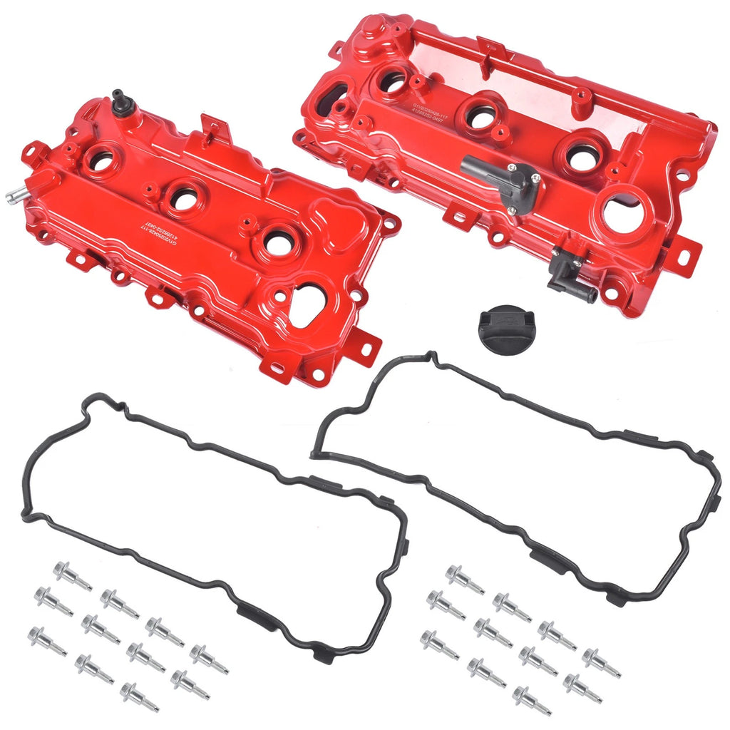 2X Red Valve Covers for Infiniti QX60 Nissan Altima (2007–2014) 3.5L