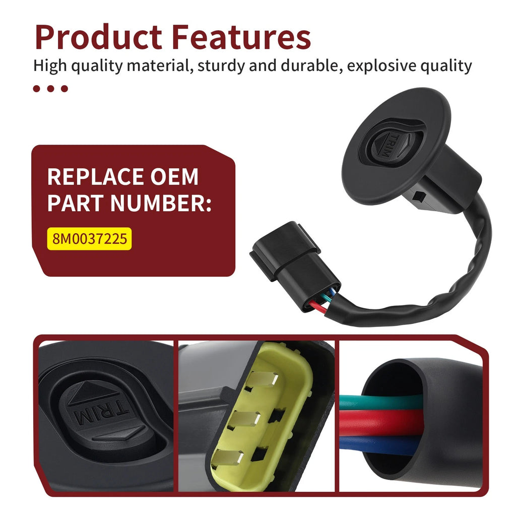 Outboard Trim Switch Round Bezel for Mercury F 65-150 HP