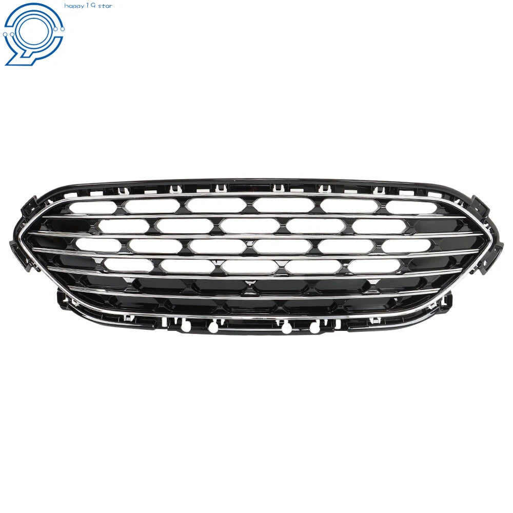 Front Bumper Center Grille for Ford Escape (2020–2022) Black with Chrome Molding