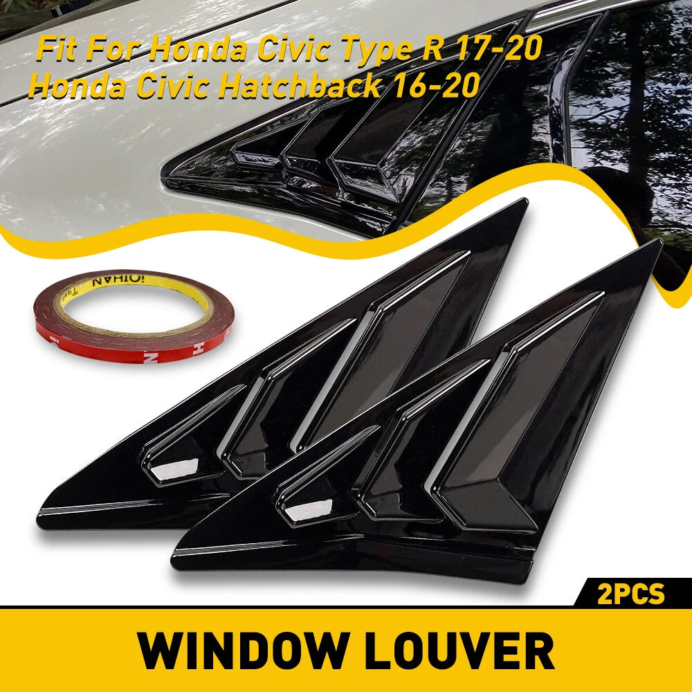 Rear Side Vent Window Louver Cover for Honda Civic Type R Hatchback (2017–2020)