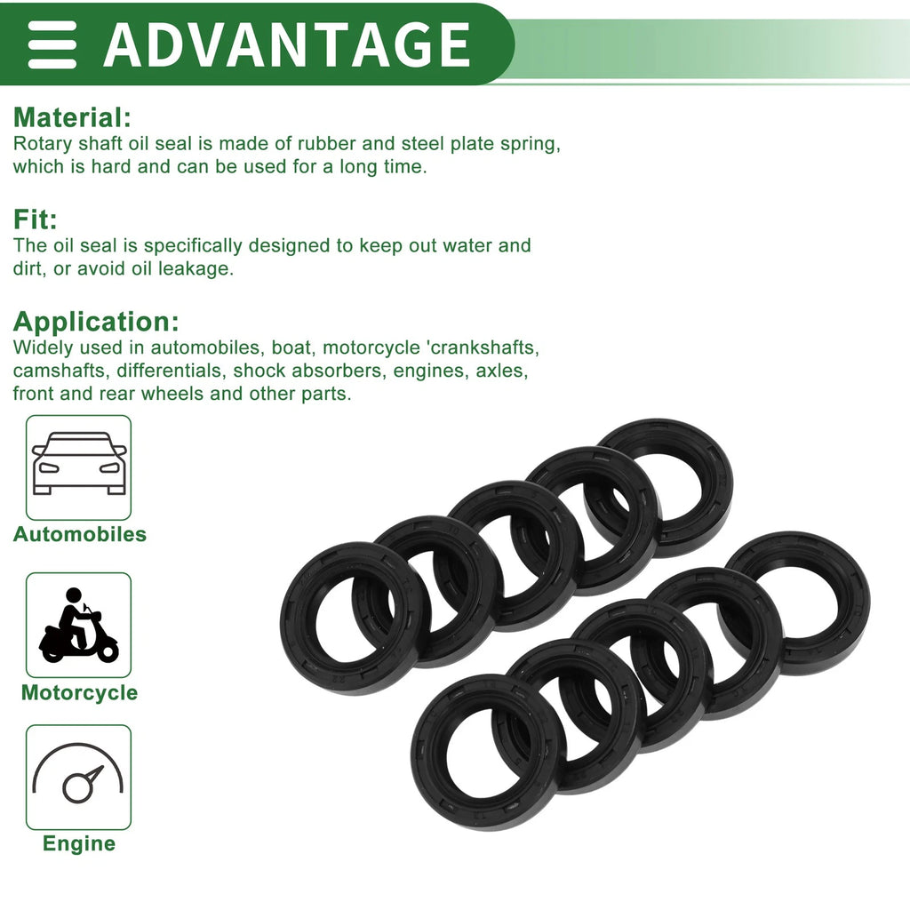 Oil Seal for Various Models (14x22x5mm, NBR Rubber, High Pressure)
