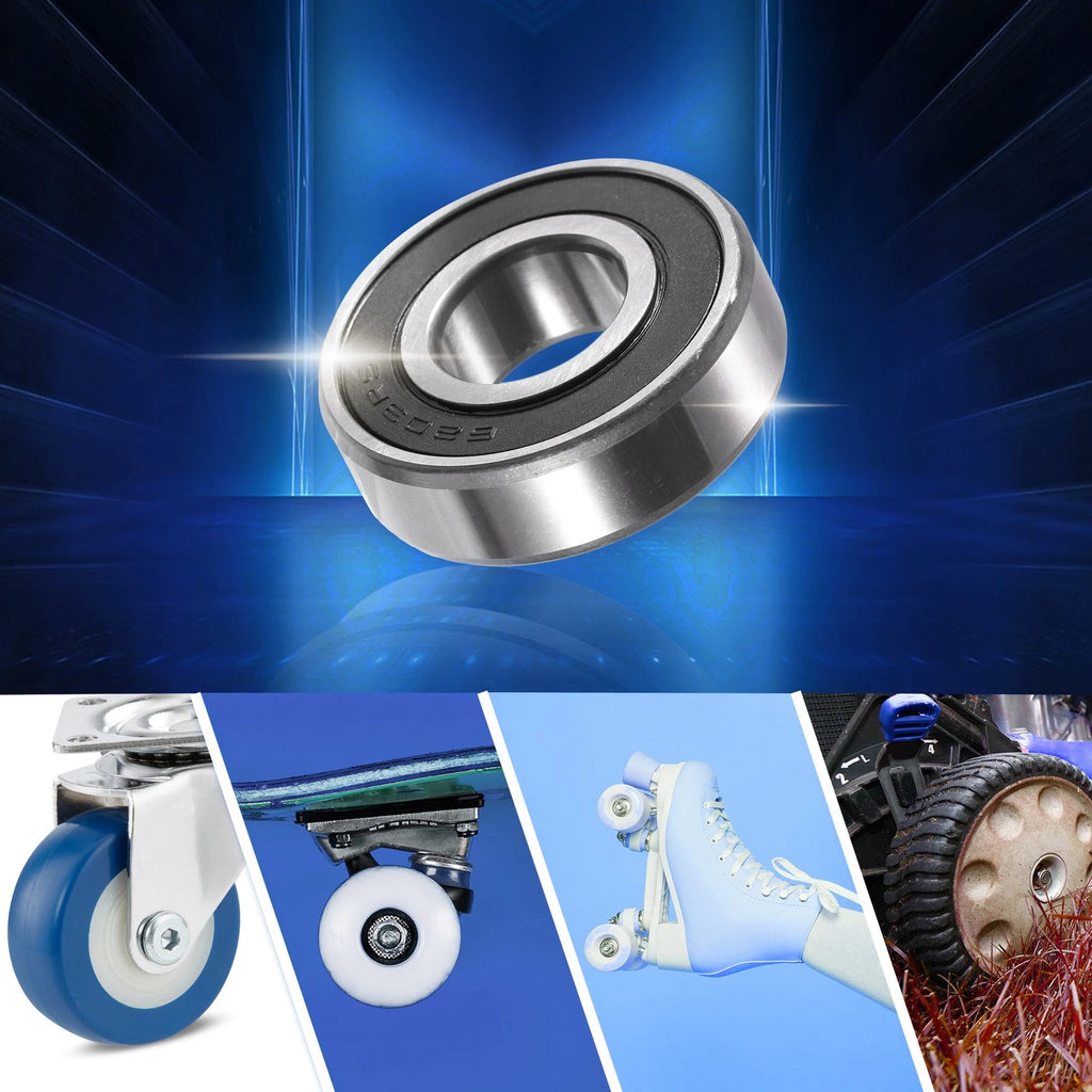 Set of 4 6203-2RS Deep Groove Ball Bearings for Auto (17x40x12mm)