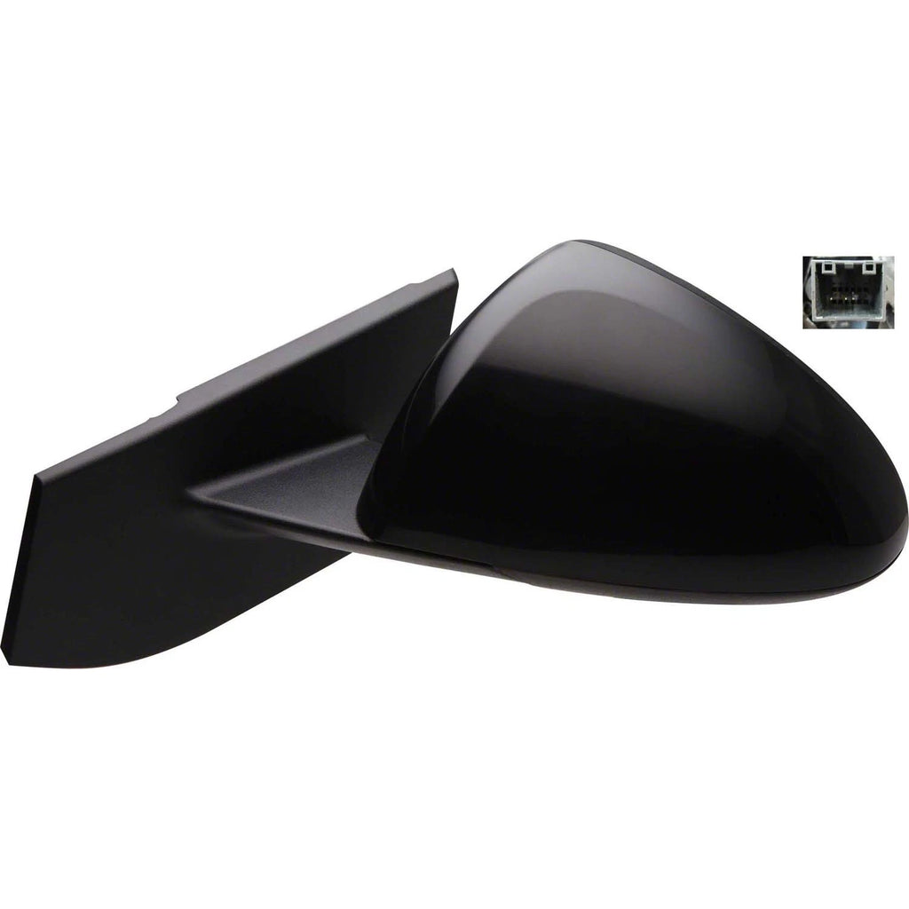Replacement Ready to Paint Driver Side Power Door Mirror w/o Turn Signal