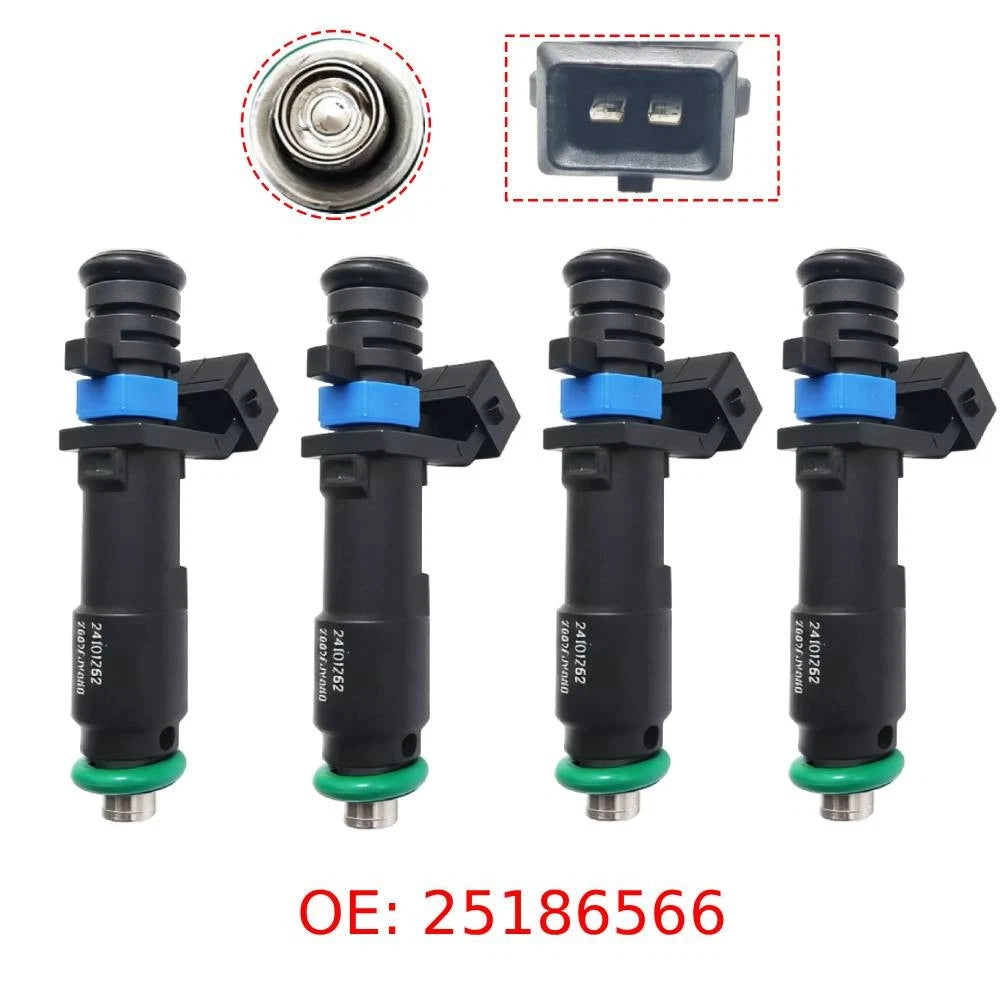 Set of 4 Fuel Injectors for Chevrolet Spark (2011–2016) 25186566