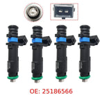Set of 4 Fuel Injectors for Chevrolet Spark (2011–2016) 25186566