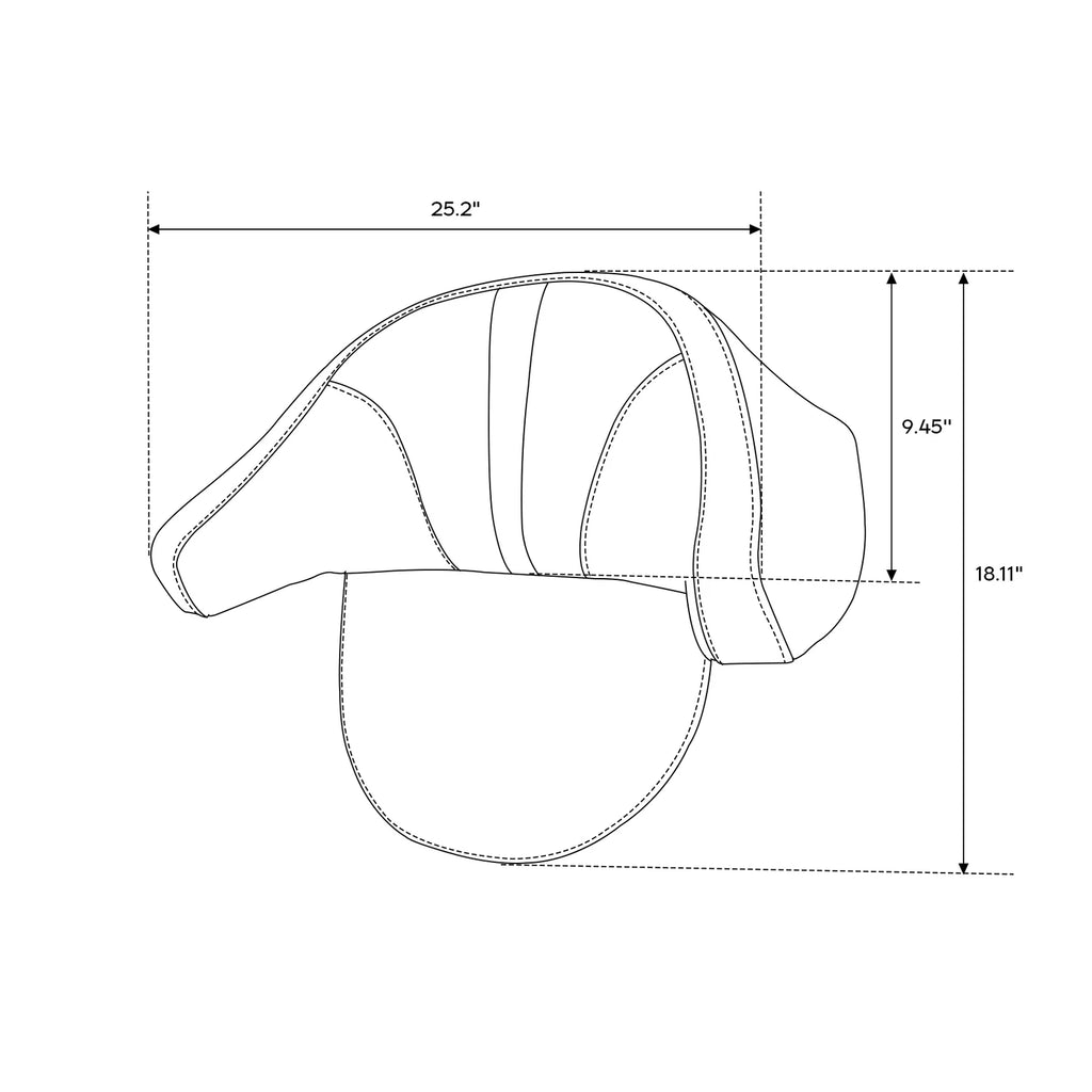 Chopped King Trunk Backrest for Harley Touring Road Glide (1997–2013)