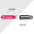 Set of 20 JDM M12X1.5 Pink Open-End Conical Aluminum Lug Nuts + Key