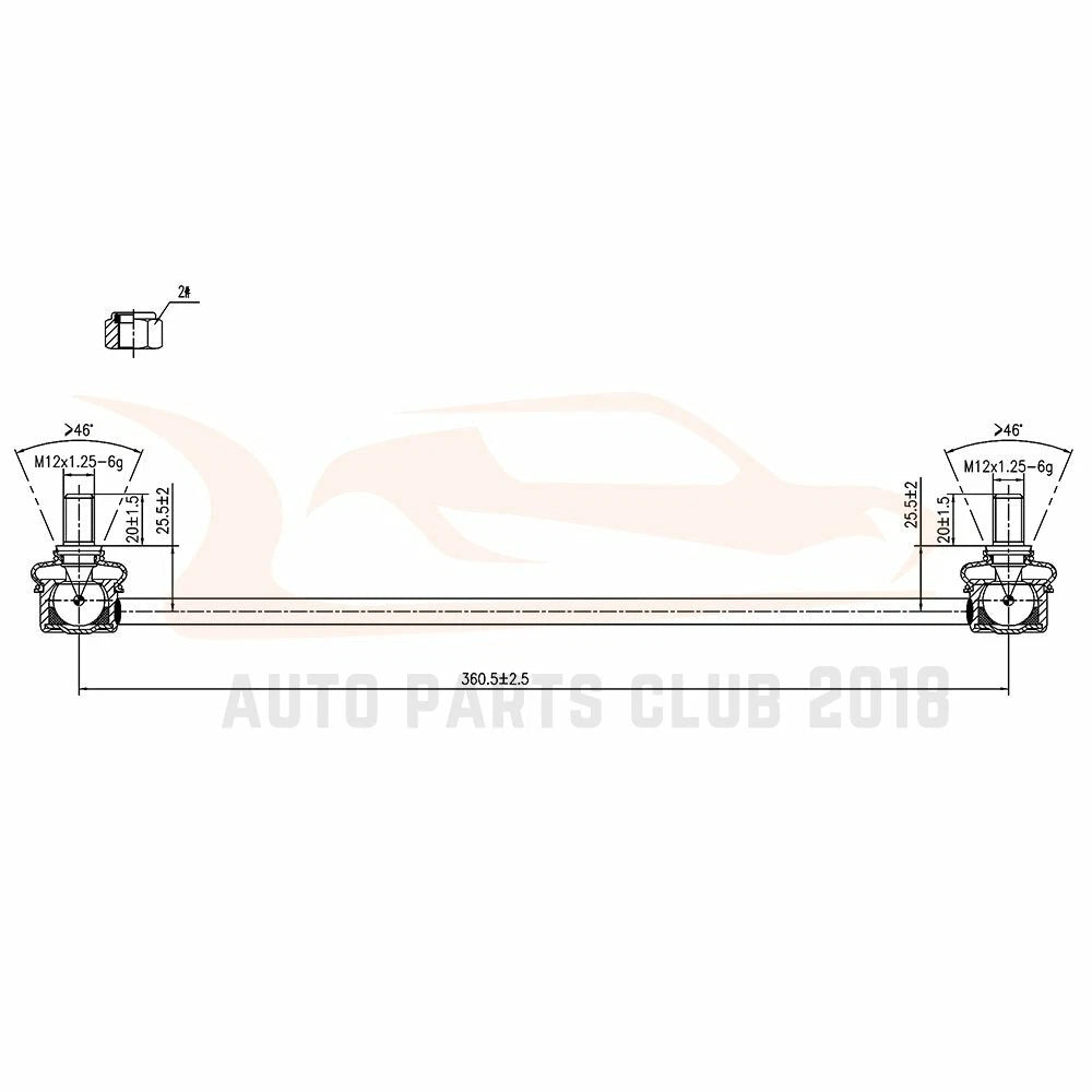 8pcs Suspension Front Control Arms Tie Rods Sway Bars for Toyota Yaris (2007–2008)