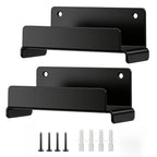 Set of 2 Black Heavy Duty Ladder Hooks for Garage Wall Organizer