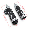 Chrome Flame Spike Handle Bar Grip 7/8" for Honda Suzuki Kawasaki