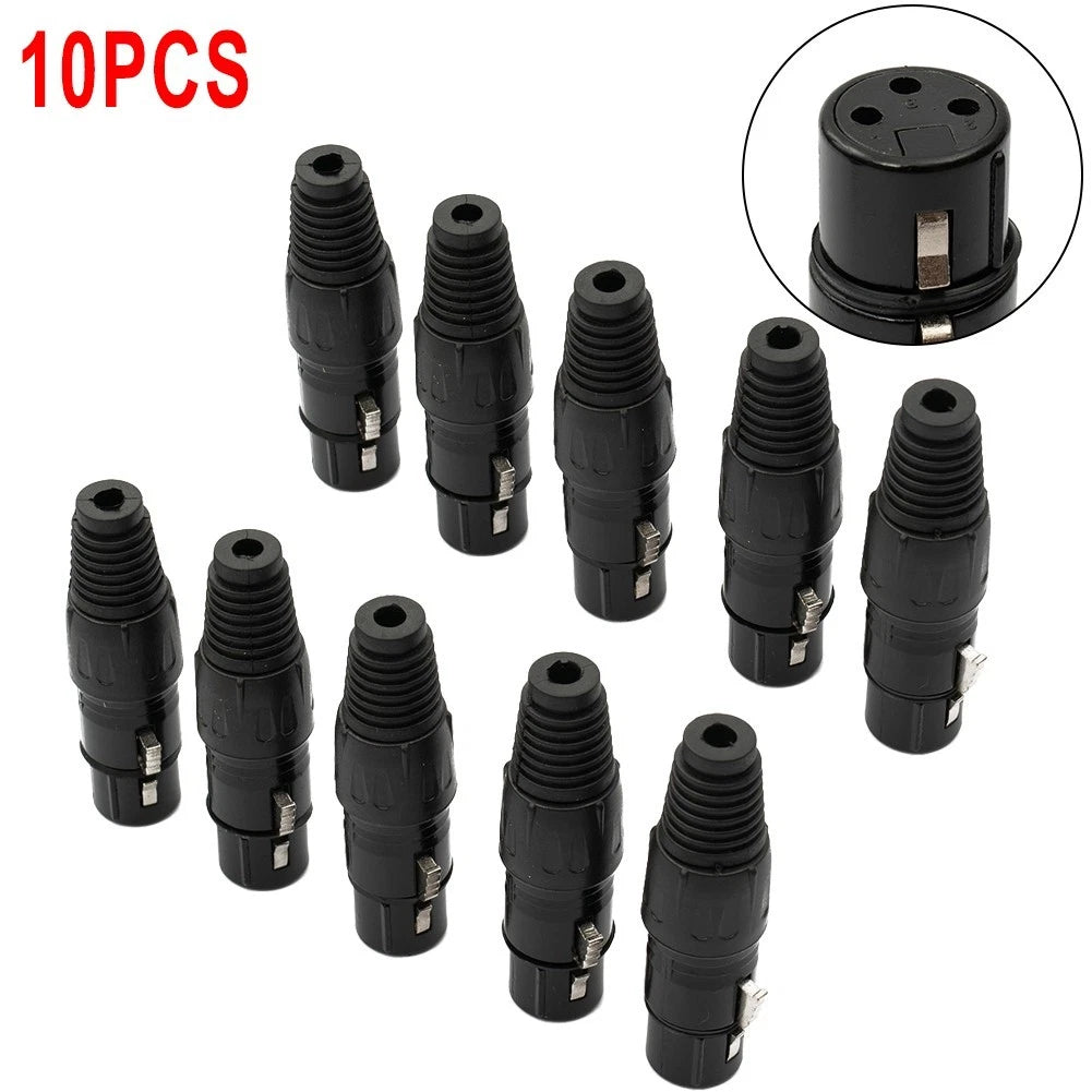 Set of 10 3 Pin Female Connectors for Automotive Applications