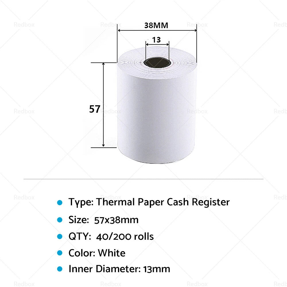 Set of 4 Thermal Paper Rolls for POS Cash Register Receipt