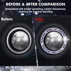 Crystal Bling Rhinestone Start Stop Button Ring for Car (Universal)
