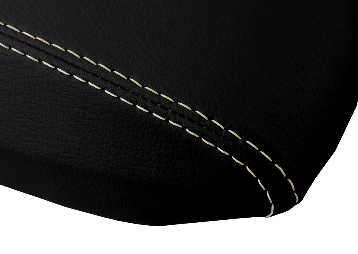 Leather Console Lid Armrest Cover for Toyota Corolla (2014–2019) Beige Stitch