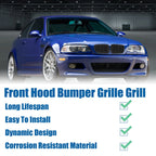 1 Pair Front Hood Bumper Grille for BMW 3 Series (2002–2005) Gloss Black
