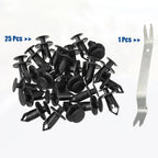 25 Pcs Push Type Rivet Retainer Fastener for Dodge Honda 