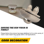 2-Pack Car Sun Visor Clip Hook for Audi A3 RS4 A5 Q3 Q5 (2001-2015) Beige