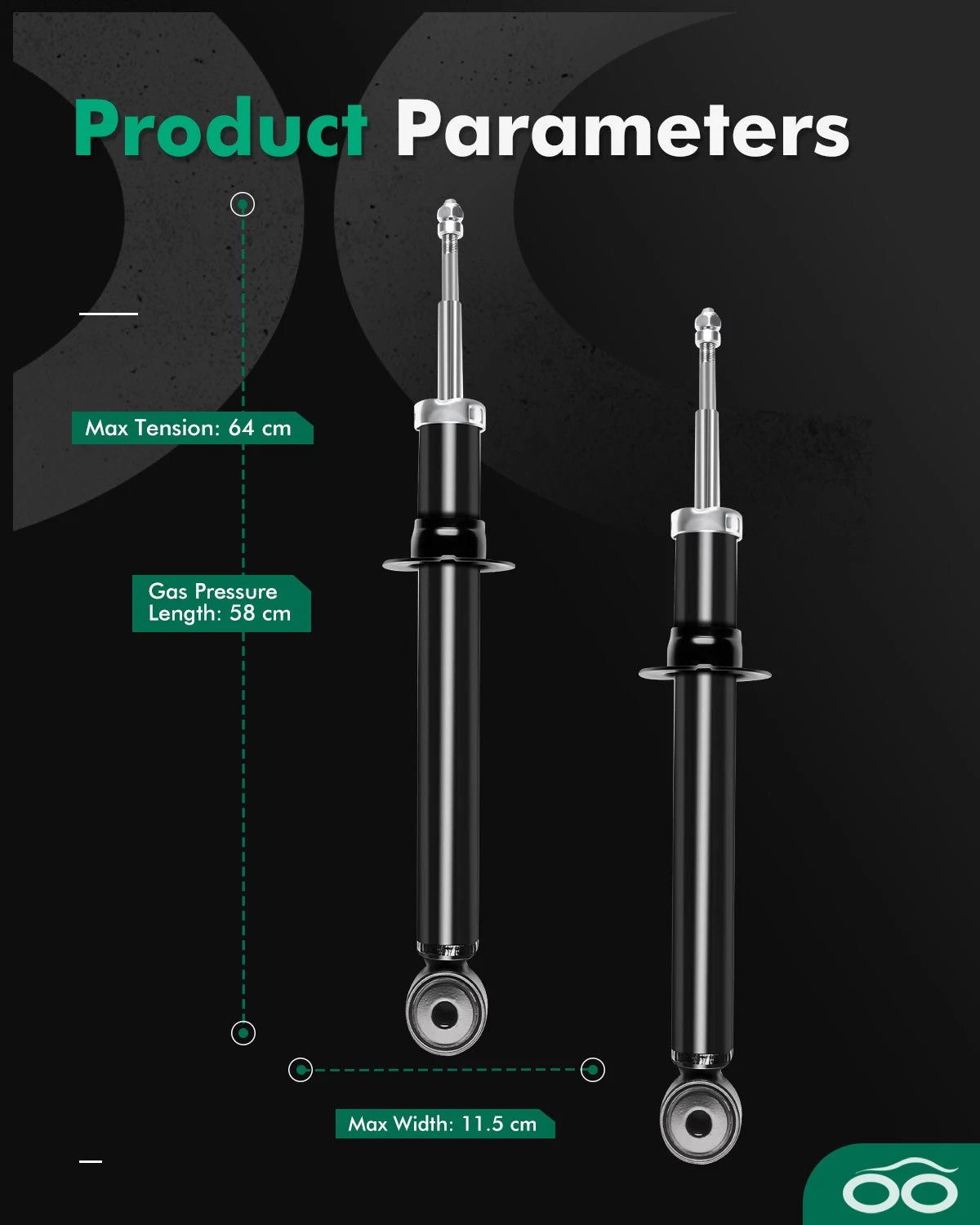 2X Front Shocks Struts Absorber for Lincoln LS Sedan RWD (2000–2002)