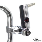 1-1/4" Chrome Short Angled Gear Skull Foot Pegs for Harley